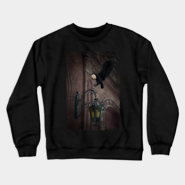 Masked crow Crewneck Sweatshirt by laura-nagel